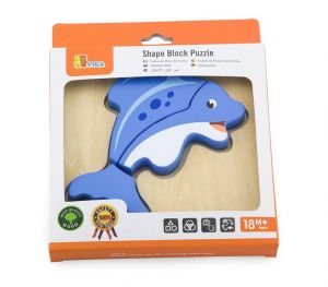 Dřevěné puzzle pro nejmenší Viga Rybka