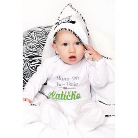 Body s potiskem New Baby Mami, Tati jsem Vaše zlatíčko - dárkové balení Zelená