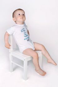 Body s potiskem New Baby Už mám 1 rok modré