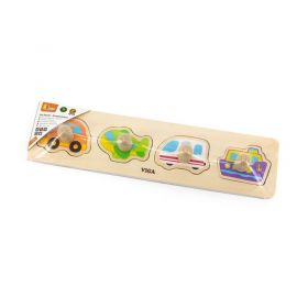 Dřevěné puzzle s úchyty pro nejmenší Viga Transport