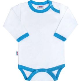 Kojenecké body New Baby s modro-tyrkysovým lemem | 80 (9-12m), 86 (12-18m)