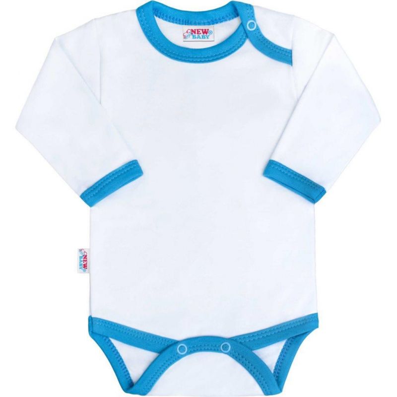 Kojenecké body New Baby s modro-tyrkysovým lemem