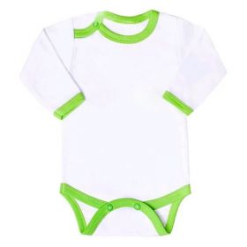 Kojenecké body New Baby s zeleným lemem | 68 (4-6m), 74 (6-9m), 80 (9-12m), 86 (12-18m)