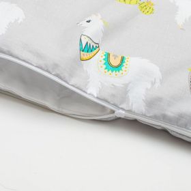 3-dílné ložní povlečení New Baby 100/135 cm lama šedo-hořčicové