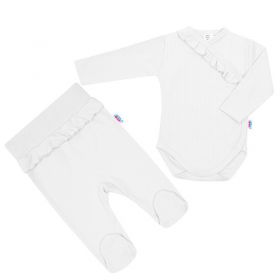2-dílná kojenecká souprava New Baby Stripes bílá | 80 (9-12m), 86 (12-18m)
