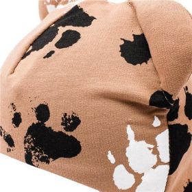 Kojenecká bavlněná čepička s oušky New Baby tlapka hořčicová Dle obrázku