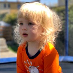 Kojenecké bavlněné body s krátkým rukávem New Baby skvělý nápad Oranžová