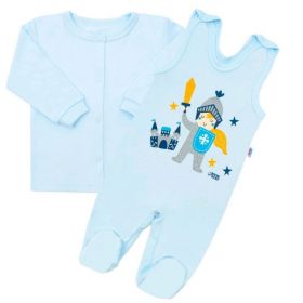 2-dílná kojenecká bavlněná soupravička New Baby Malý rytíř Modrá | 74 (6-9m)