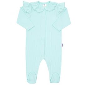 Kojenecký bavlněný overal New Baby Stripes ledově modrá | 68 (4-6m), 74 (6-9m), 80 (9-12m), 86 (12-18m)