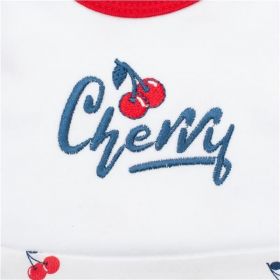 Kojenecké bavlněné body s dlouhým rukávem New Baby Cherry Červená