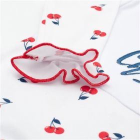 Kojenecké bavlněné body s dlouhým rukávem New Baby Cherry Červená