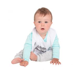 Kojenecký bavlněný bryndák New Baby máma+táta=JÁ růžový