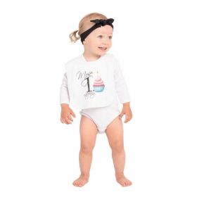 Kojenecký bavlněný bryndák New Baby máma+táta=JÁ růžový