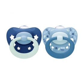 Šidítko NUK Signature 6-18m 2ks kluk Modrá | 6-18 m