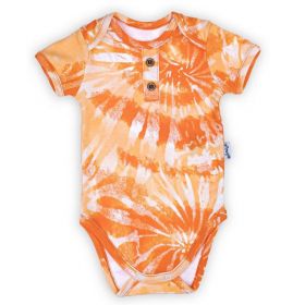 Kojenecké bavlněné body s krátkým rukávem Nicol Tomi oranžová | 56 (0-3m), 62 (3-6m), 68 (4-6m), 74 (6-9m), 80 (9-12m)