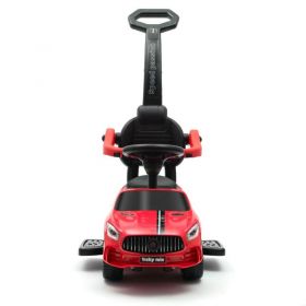 Dětské odrážedlo se zvukem a vodící tyčí Baby Mix RACER červené