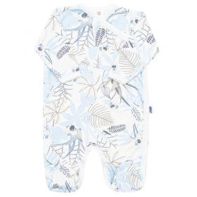 Kojenecký bavlněný overal s bočním zapínáním New Baby Lovely modrý | 74 (6-9m)