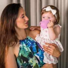 Ergonomický hrneček Baby Ono FLOW růžový