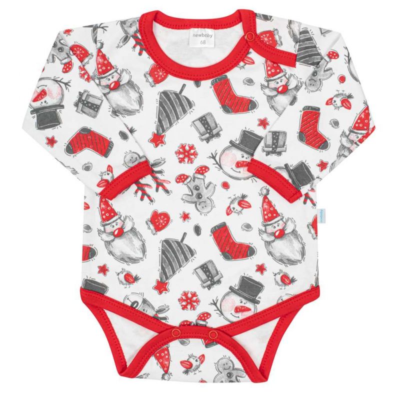 Kojenecké body s dlouhým rukávem New Baby Christmas Dle obrázku