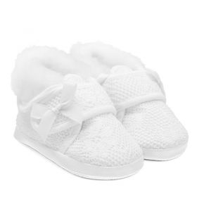 Kojenecké zimní capáčky ke křtu New Baby 12-18 m holka Bílá