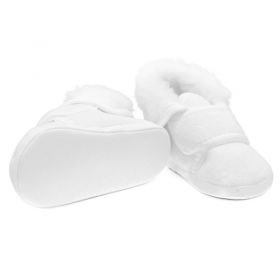 Kojenecké zimní semiškové capáčky ke křtu New Baby 0-3 m kluk Bílá