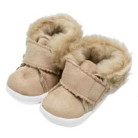 Kojenecké zimní semiškové capáčky New Baby 0-3 m světlo hnědé | 116/122
