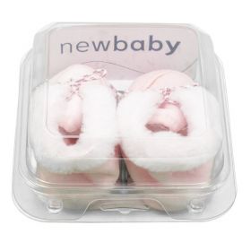 Kojenecké zimní capáčky New Baby růžové 3-6 m