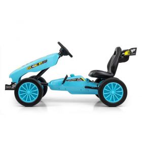 Dětská šlapací motokára Go-kart Milly Mally Rocket tyrkysová