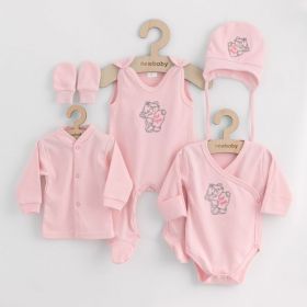 5-dílná kojenecká soupravička do porodnice New Baby Classic růžová | 62 (3-6m)
