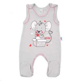 Kojenecká soupravička New Baby Mouse šedá Šedá