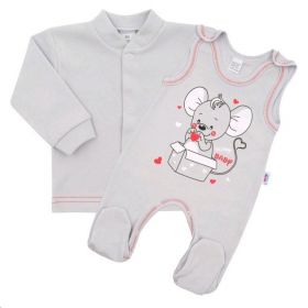 Kojenecká soupravička New Baby Mouse šedá Šedá