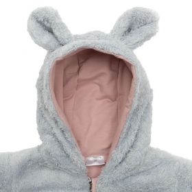 Luxusní dětský zimní overal New Baby Teddy bear šedo růžový Šedá