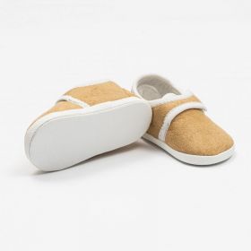 Kojenecké semiškové capáčky New Baby hnědá 0-3 m