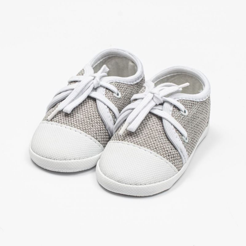 Kojenecké tenisky capáčky New Baby jeans šedá 3-6 m Šedá