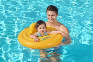 Nafukovací sedací kruh pro nejmenší Bestway Swim Safe Step A 69cm