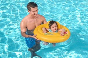 Nafukovací sedací kruh pro nejmenší Bestway Swim Safe Step A 69cm