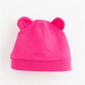 Kojenecká bavlněná čepička New Baby Kids tmavě růžová | 56 (0-3m), 62 (3-6m), 68 (4-6m), 74 (6-9m), 80 (9-12m)