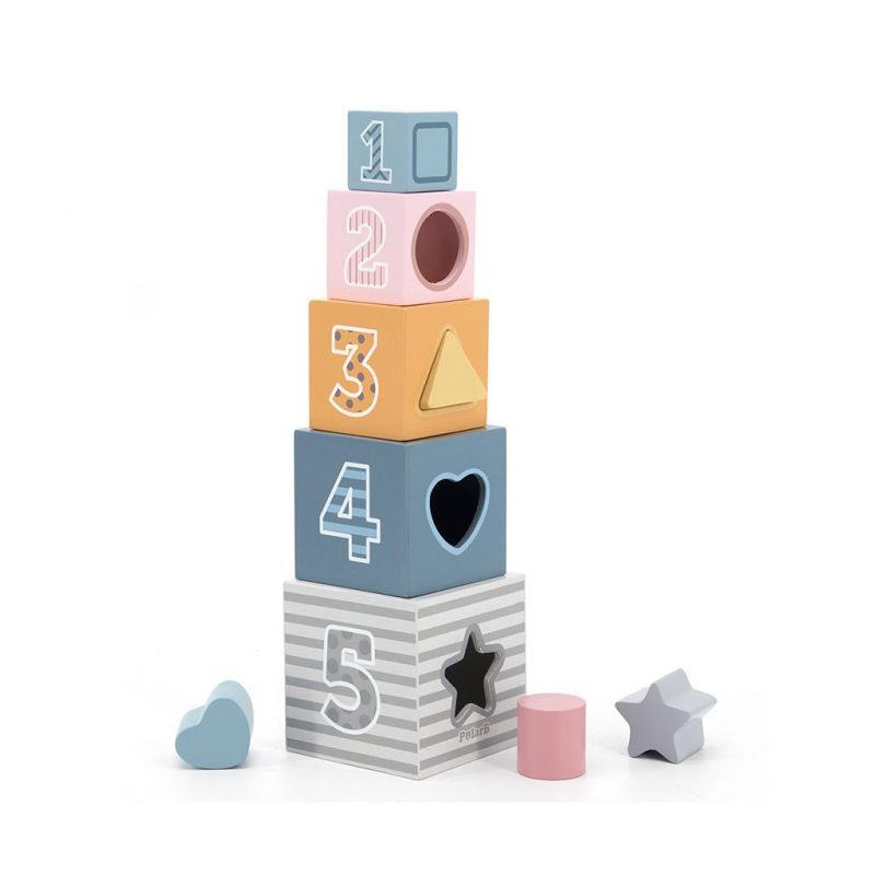 Dřevěná pyramida s číslicemi Viga