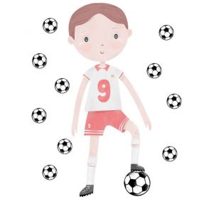 Samolepka na zeď Fotbalista červená BAYO