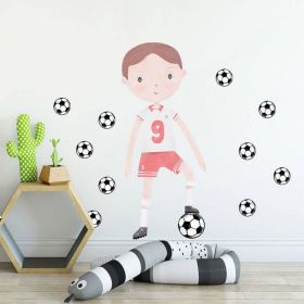 Samolepka na zeď Fotbalista červená BAYO