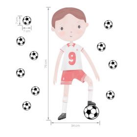 Samolepka na zeď Fotbalista červená BAYO