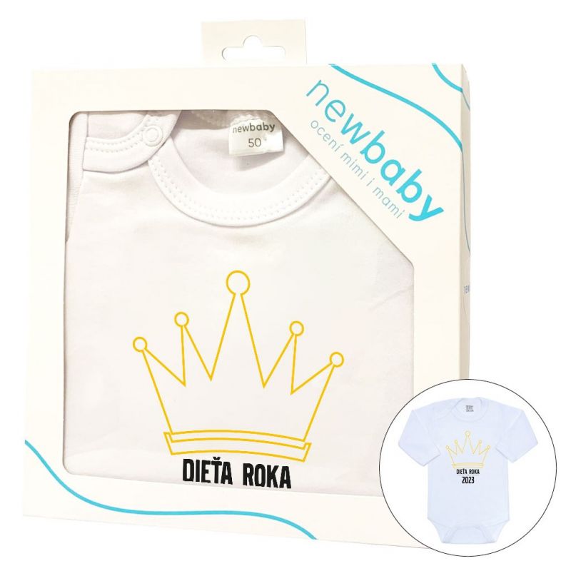 Body s potiskem New Baby Dieťa roka 2023 - darčekové balenie Bílá