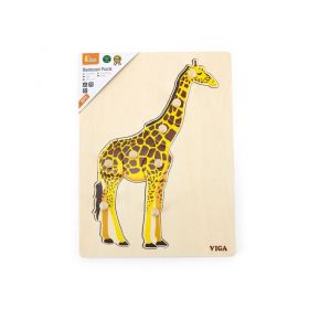 Dětské dřevěné puzzle vkládačka Montessori Viga Žirafa