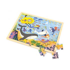 Dřevěné puzzle 48 dílků Viga Mořský život