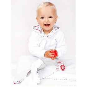 Semišková mikinka s kapucí Bílá NEW BABY