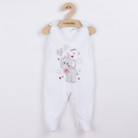 Soupravička 4-dílná New Baby Sloník bílo šedá Šedá