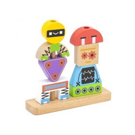 Dřevěné kostky Viga Robot