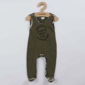 Kojenecké dupačky New Baby Army girl Zelená