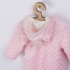 Kojenecký overal z Minky Nicol Bubbles růžový