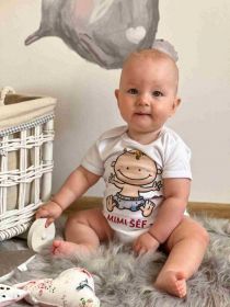 Body s potiskem New Baby MIMI ŠÉF - darčekové balenie Dle obrázku